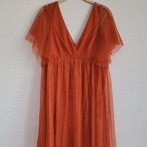 Everpretty Maternity Dress Burnt Orange Baby Shower Dress